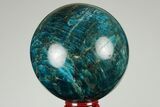 Bright Blue Apatite Sphere - Madagascar #191435-1